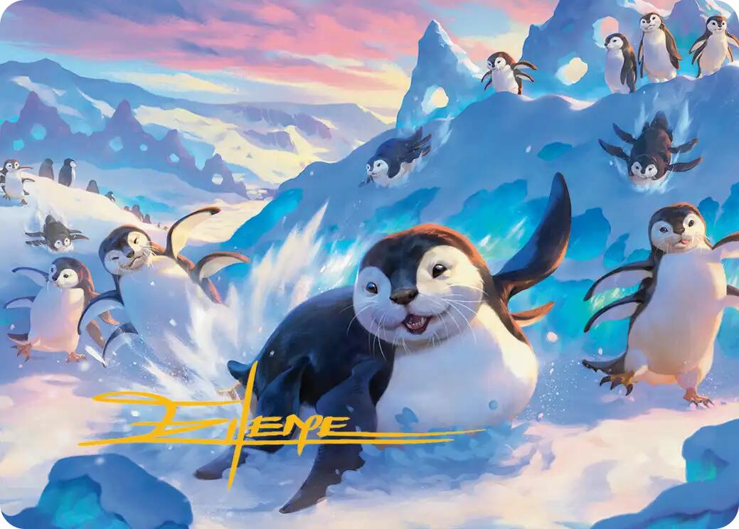 Otter-Penguin Art Card (Gold-Stamped Signature) [Avatar: The Last Airbender Art Series] | Exor Games Dartmouth