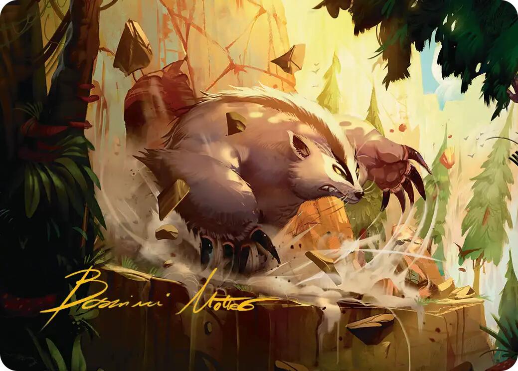Badgermole Art Card (Gold-Stamped Signature) [Avatar: The Last Airbender Art Series] | Exor Games Dartmouth