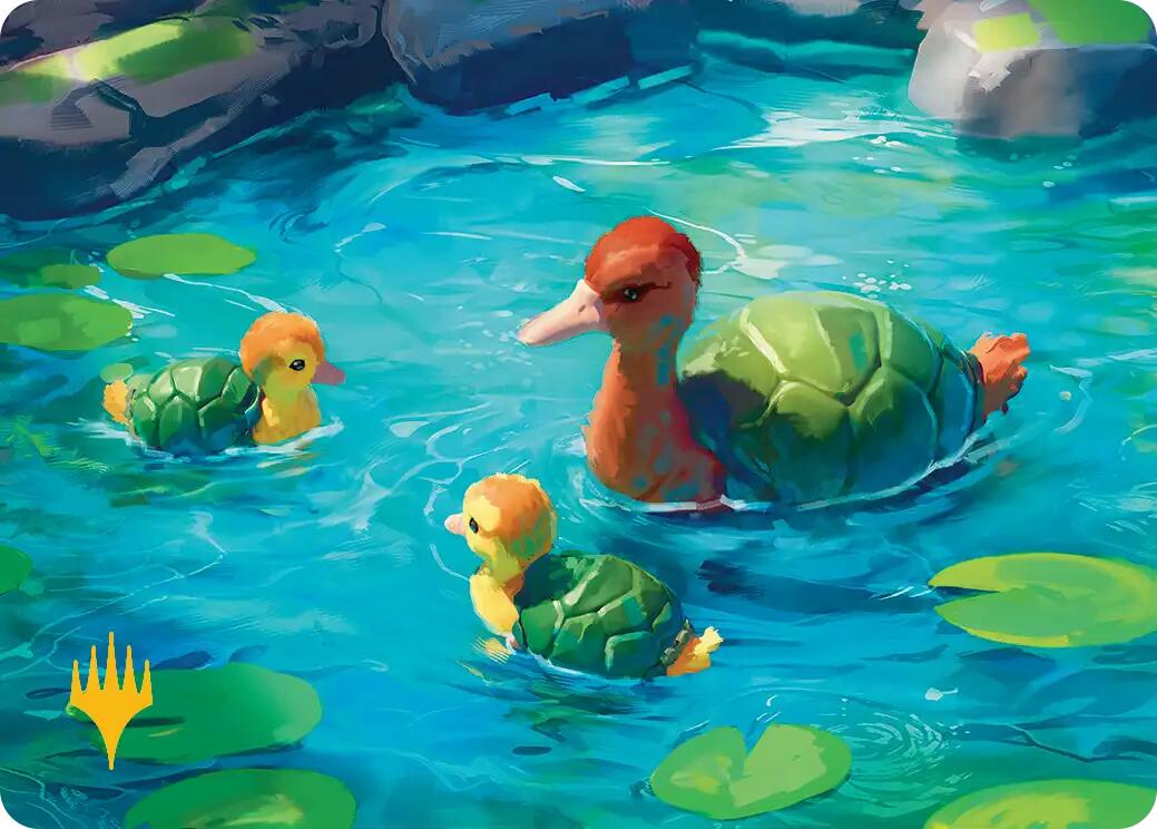 Turtle-Duck Art Card (Gold-Stamped Planeswalker Symbol) [Avatar: The Last Airbender Art Series] | Exor Games Dartmouth