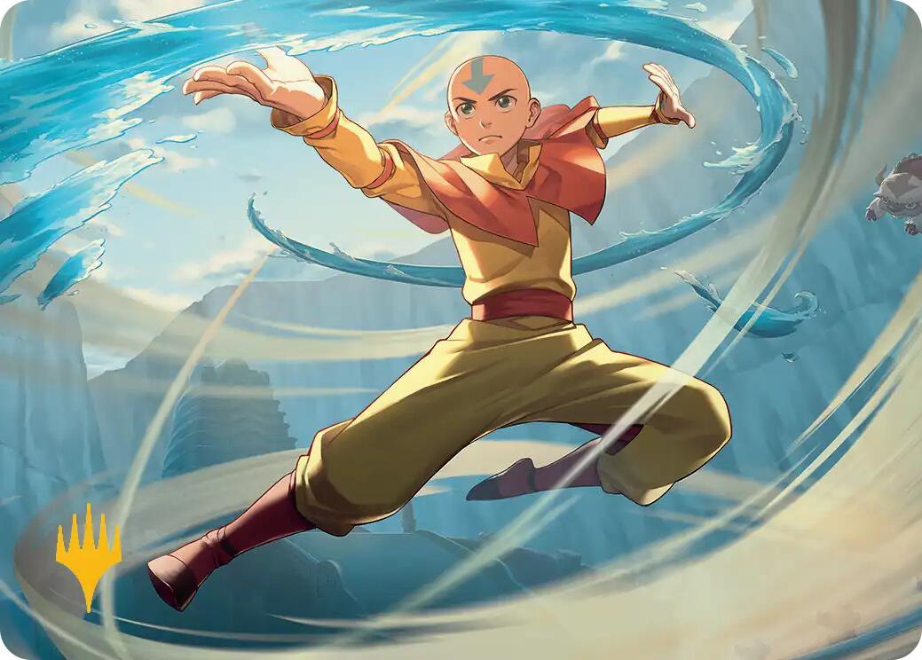Aang, Swift Savior Art Card (Gold-Stamped Planeswalker Symbol) [Avatar: The Last Airbender Art Series] | Exor Games Dartmouth