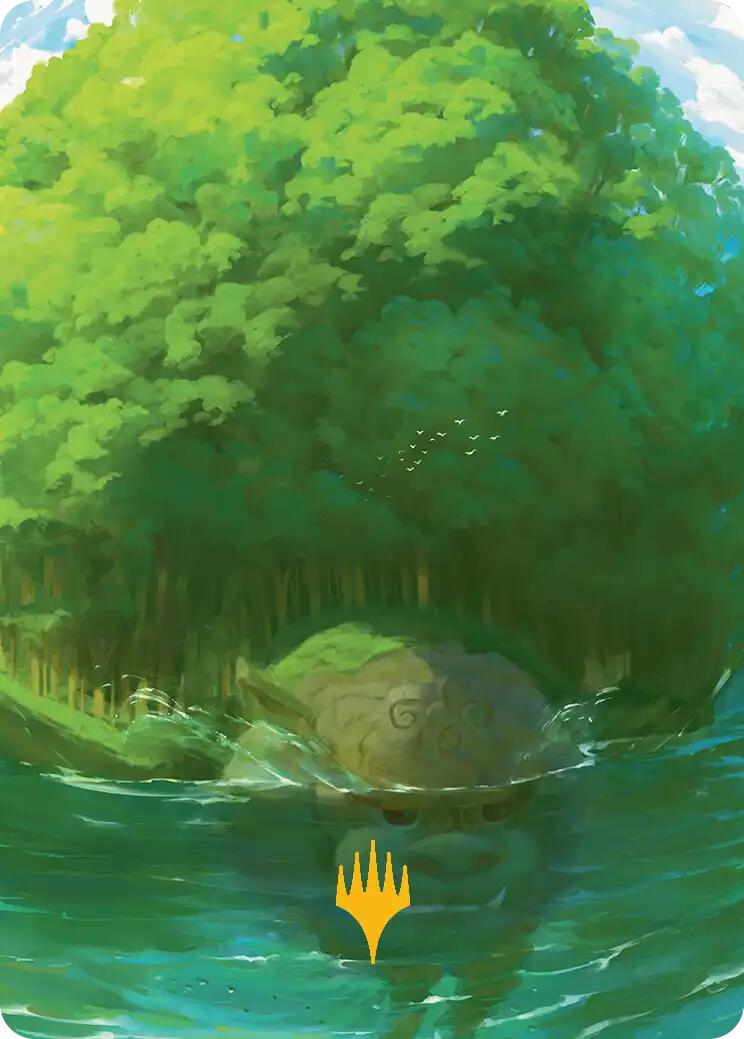Forest Art Card (Gold-Stamped Planeswalker Symbol) [Avatar: The Last Airbender Art Series] | Exor Games Dartmouth