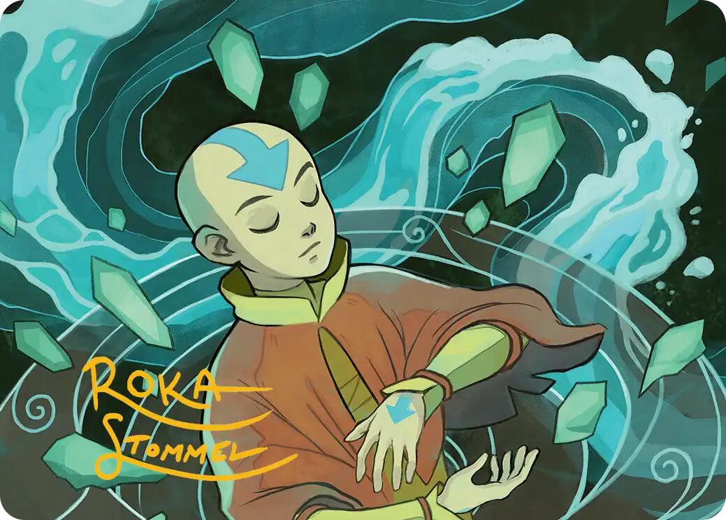 Aang, at the Crossroads Art Card (Gold-Stamped Signature) [Avatar: The Last Airbender Art Series] | Exor Games Dartmouth