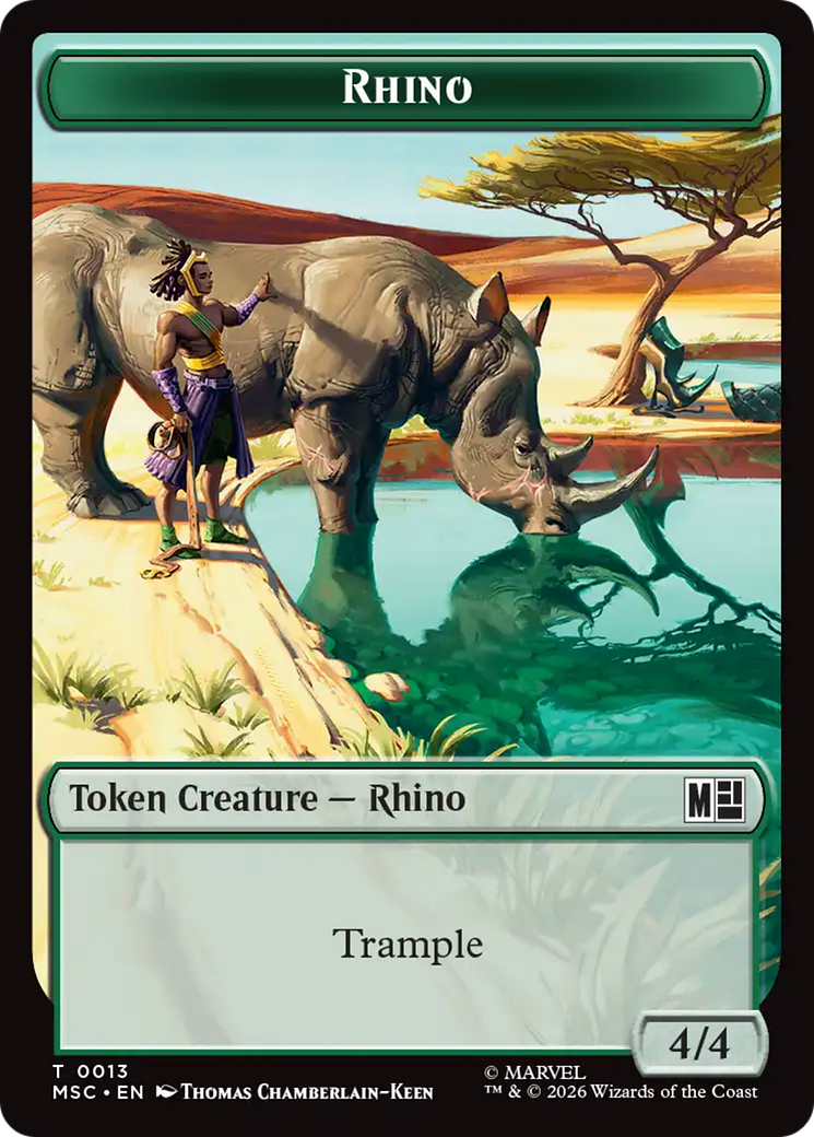 Rhino (013) // Elephant (012) Double-Sided Token [Marvel Super Heroes Commander Tokens] | Exor Games Dartmouth