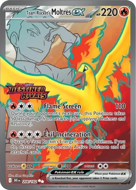 Team Rocket's Moltres ex (208/182) (Destined Rivals Stamp) [Miscellaneous Cards] | Exor Games Dartmouth