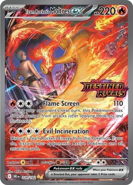Team Rocket's Moltres ex (229/182) (Destined Rivals Stamp) [Miscellaneous Cards] | Exor Games Dartmouth