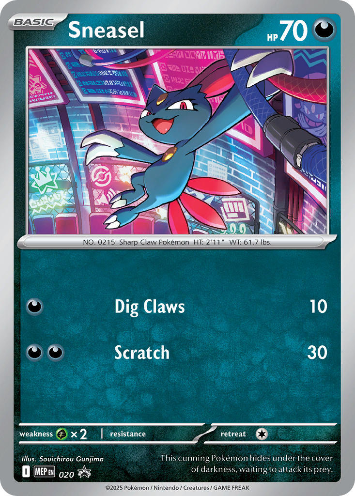 Sneasel (020) (Cosmos Holo) [Mega Evolution Promo] | Exor Games Dartmouth