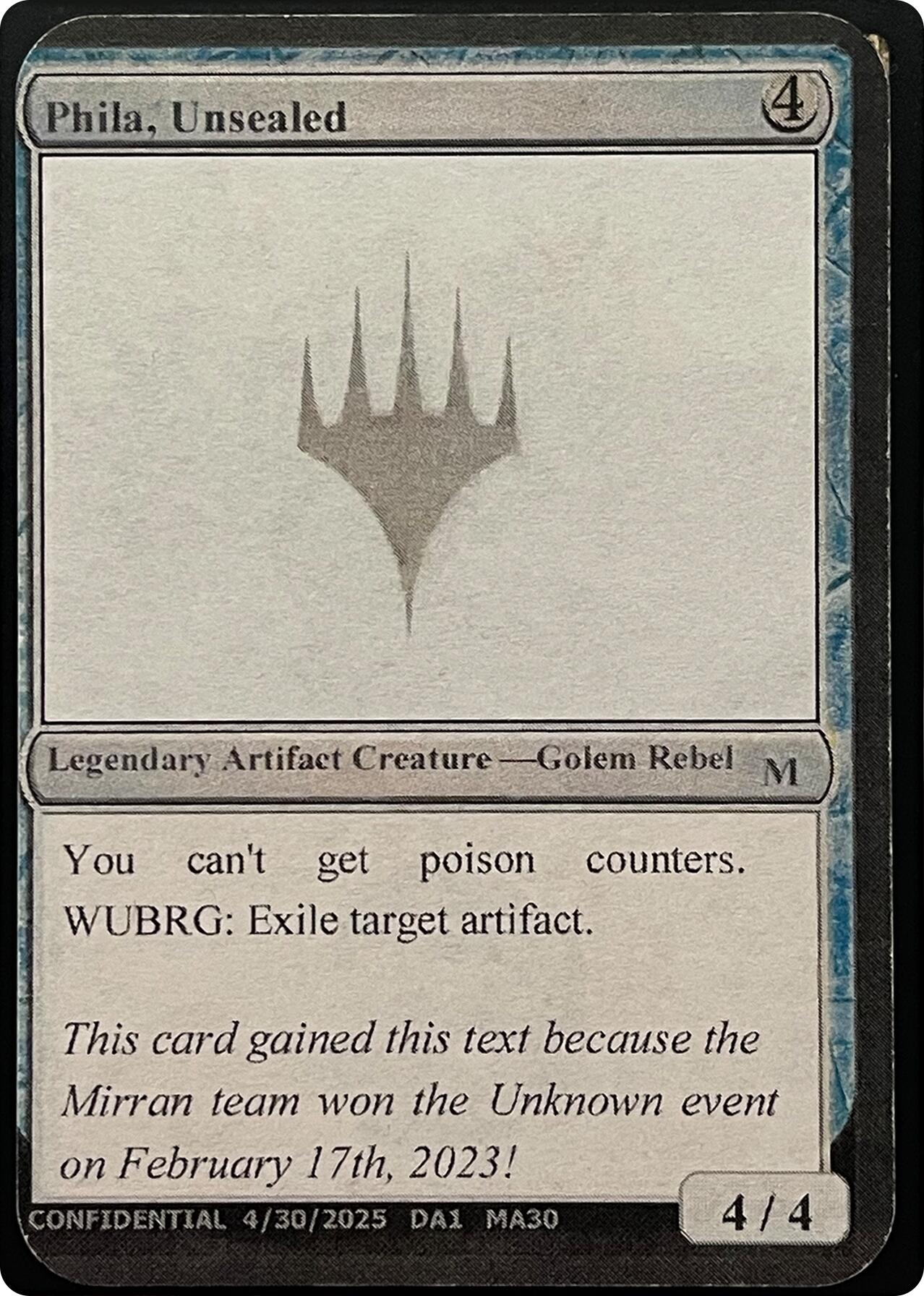 Phila, Unsealed (Reprint) [Unknown Event] | Exor Games Dartmouth