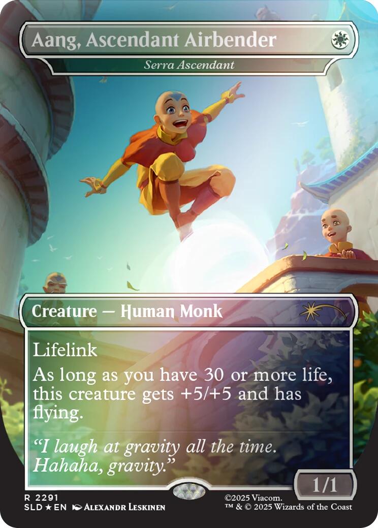 Aang, Ascendant Airbender - Serra Ascendant (Rainbow Foil) [Secret Lair Drop Series] | Exor Games Dartmouth