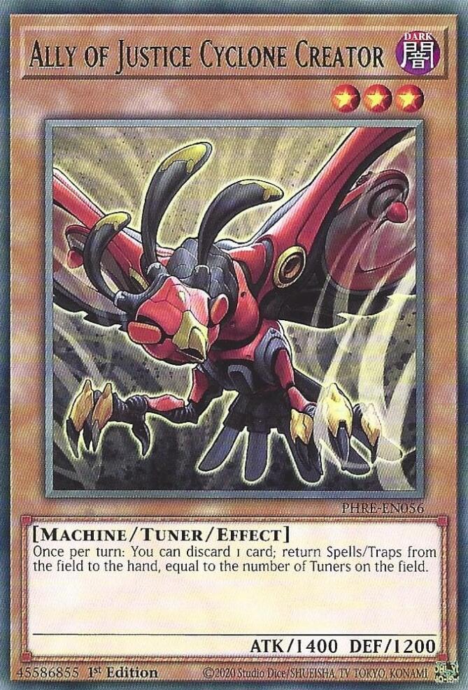 Ally of Justice Cyclone Creator [PHRE-EN056] Rare | Exor Games Dartmouth