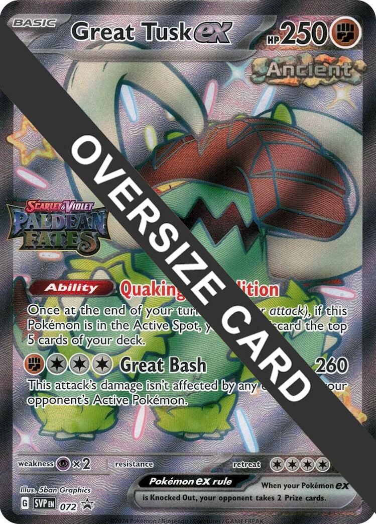 Great Tusk ex (072) (Paldean Fates Stamped Jumbo Card) [Scarlet & Violet: Paldean Fates] | Exor Games Dartmouth