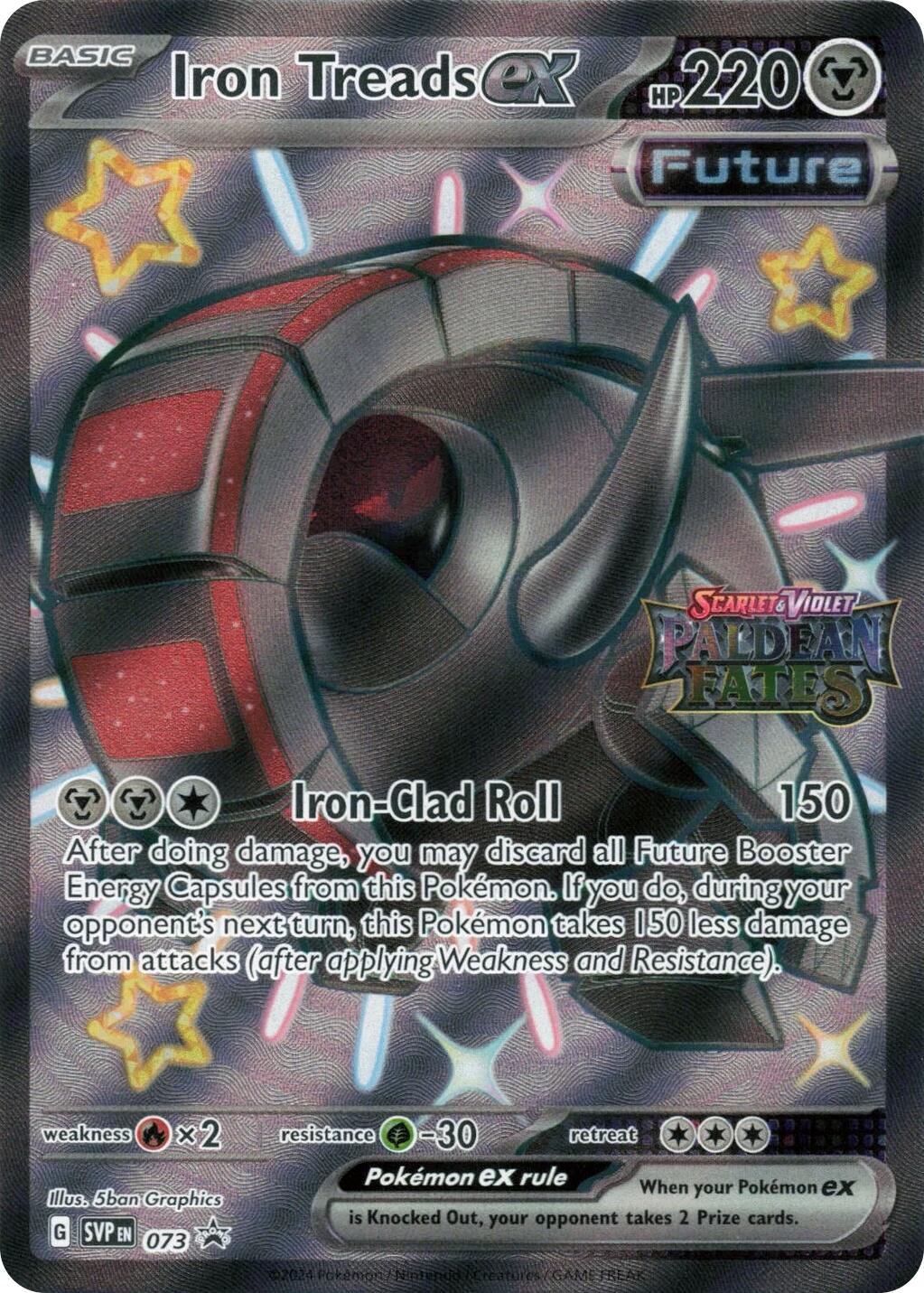 Iron Treads ex (073) (Paldean Fates Stamped) [Scarlet & Violet: Paldean Fates] | Exor Games Dartmouth
