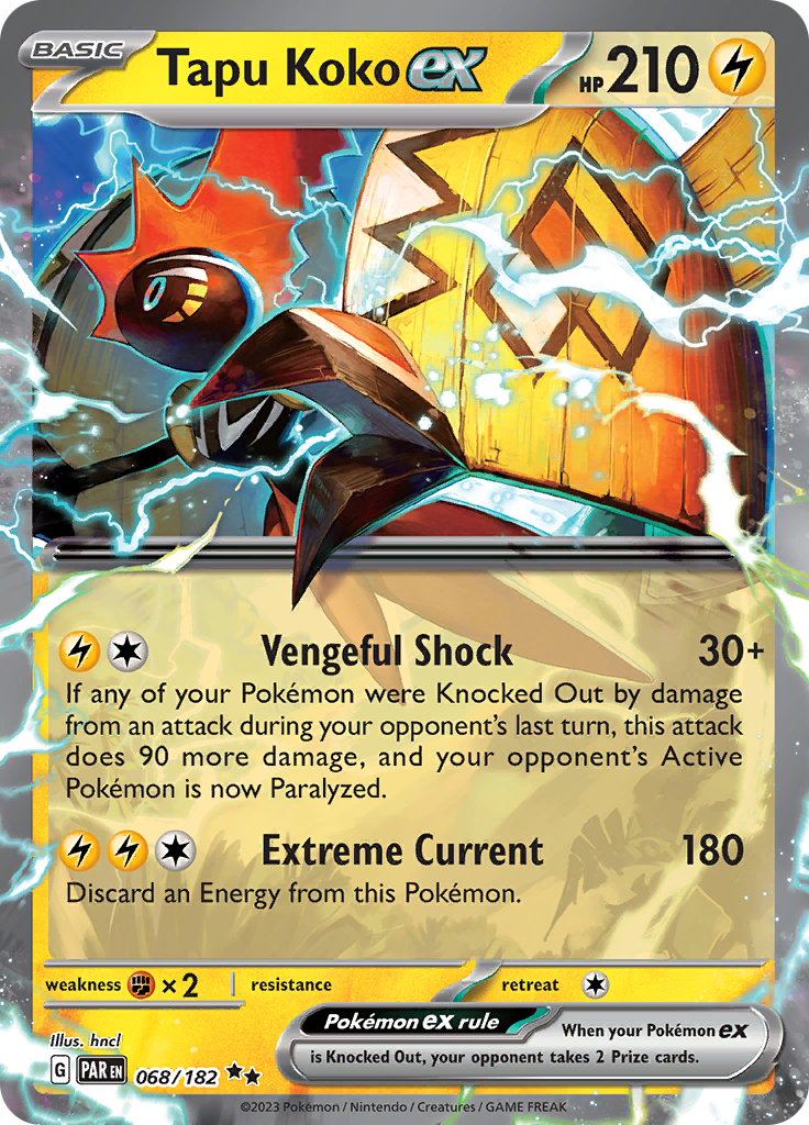 Tapu Koko ex (068/182) [Scarlet & Violet: Paradox Rift] | Exor Games Dartmouth