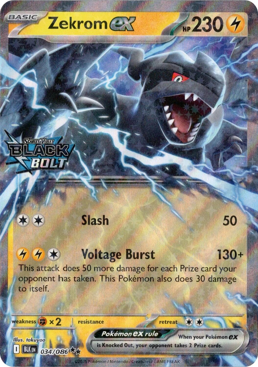 Zekrom ex (034/086) (Black Bolt Stamped) [Miscellaneous Cards] | Exor Games Dartmouth