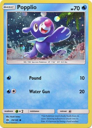 Popplio (39/149) (Cosmos Holo) [Sun & Moon: Base Set] | Exor Games Dartmouth