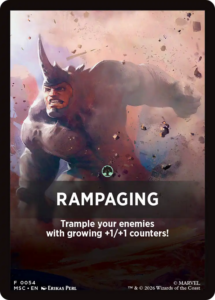 Rampaging Theme Card [Marvel Super Heroes Commander] | Exor Games Dartmouth