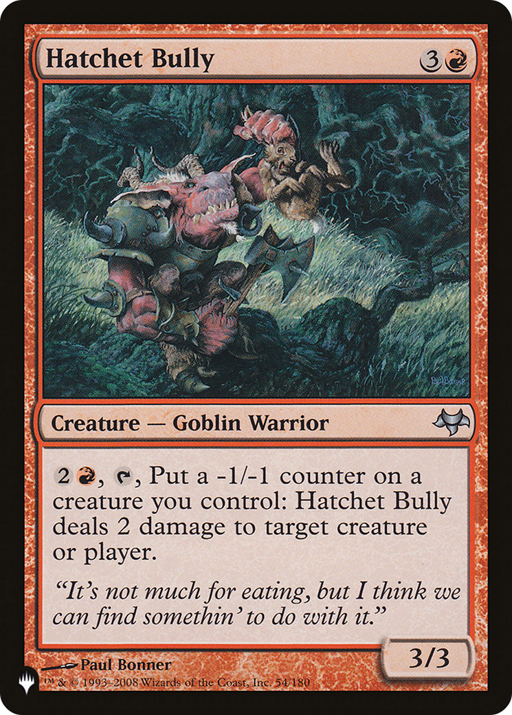 Hatchet Bully [The List Reprints] | Exor Games Dartmouth