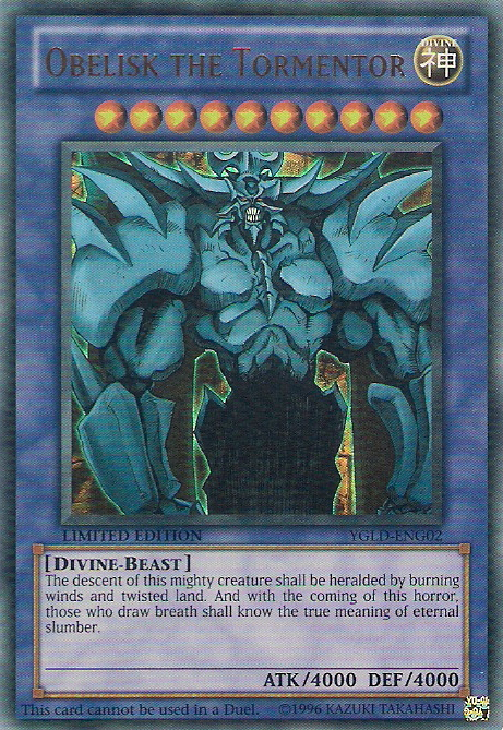 Obelisk the Tormentor [YGLD-ENG02] Ultra Rare | Exor Games Dartmouth