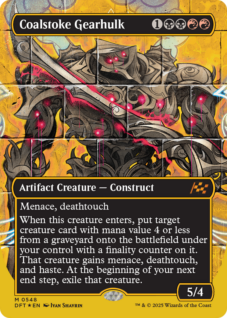 Coalstoke Gearhulk (Borderless) (First-Place Foil) [Aetherdrift] | Exor Games Dartmouth