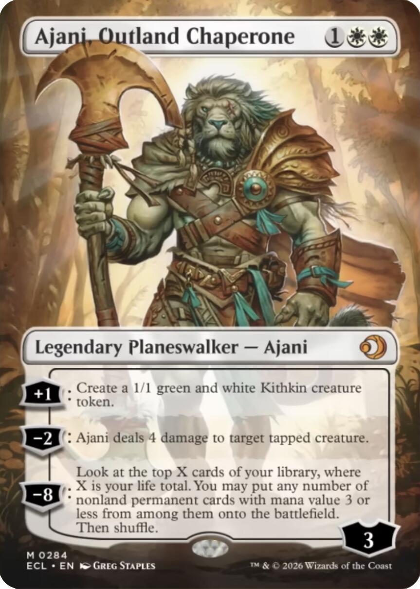 Ajani, Outland Chaperone (Borderless) [Lorwyn Eclipsed] | Exor Games Dartmouth