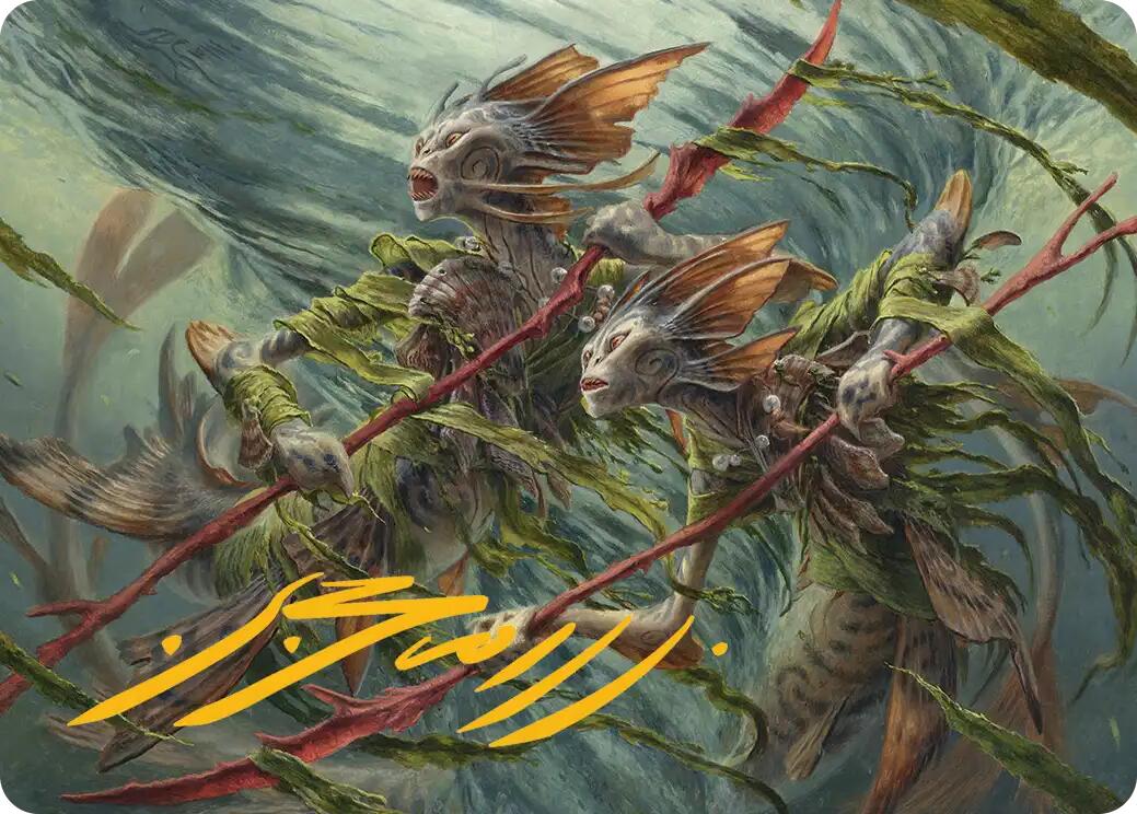 Champions of the Shoal Art Card (Gold-Stamped Signature) [Lorwyn Eclipsed Art Series] | Exor Games Dartmouth