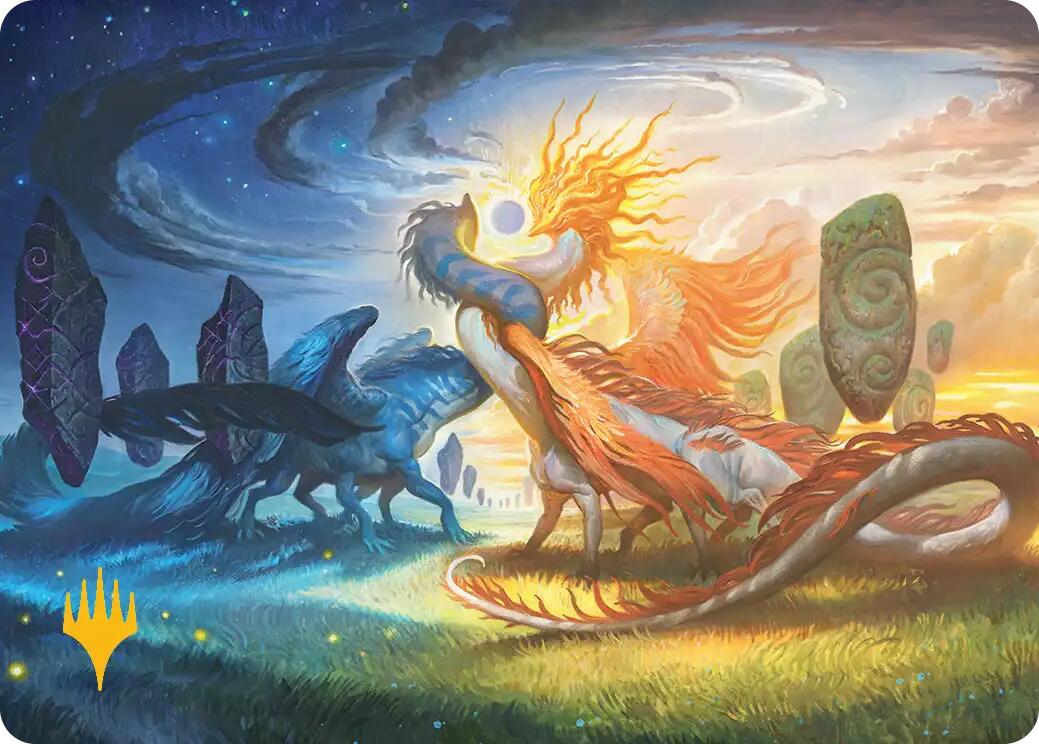 Celestial Reunion Art Card (19/54) (Gold-Stamped Planeswalker Symbol) [Lorwyn Eclipsed Art Series] | Exor Games Dartmouth