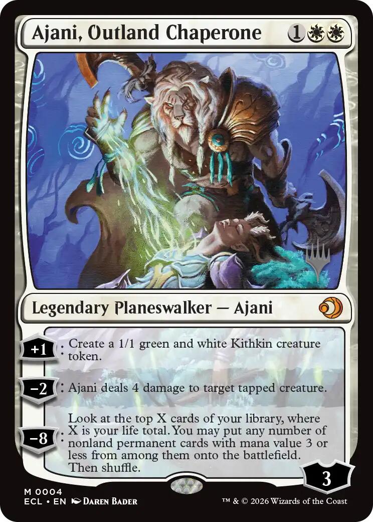 Ajani, Outland Chaperone [Lorwyn Eclipsed Promos] | Exor Games Dartmouth