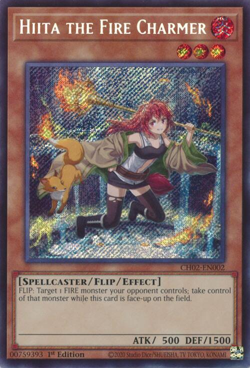 Hiita the Fire Charmer [CH02-EN002] Secret Rare | Exor Games Dartmouth