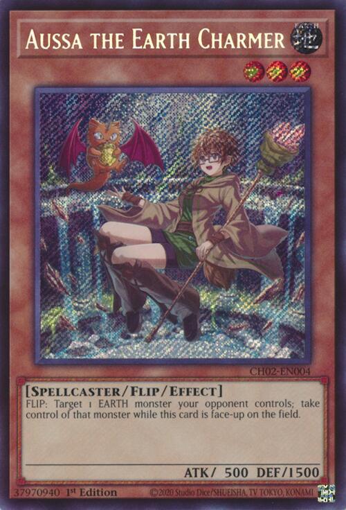 Aussa the Earth Charmer [CH02-EN004] Secret Rare | Exor Games Dartmouth