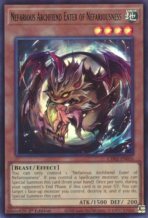 Nefarious Archfiend Eater of Nefariousness [CH02-EN016] Ultra Rare | Exor Games Dartmouth