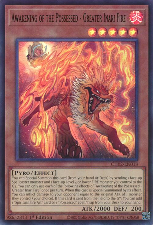 Awakening of the Possessed - Greater Inari Fire [CH02-EN018] Ultra Rare | Exor Games Dartmouth