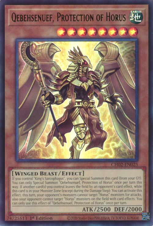 Qebehsenuef, Protection of Horus [CH02-EN025] Ultra Rare | Exor Games Dartmouth