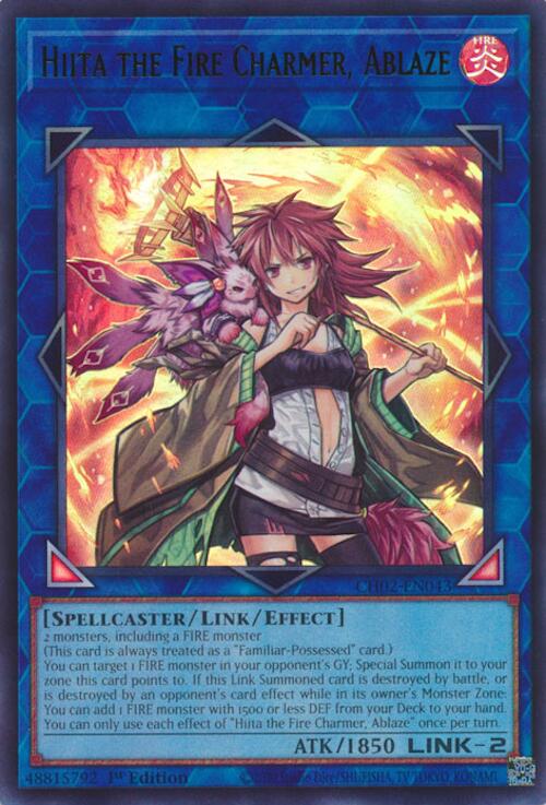 Hiita the Fire Charmer, Ablaze [CH02-EN043] Ultra Rare | Exor Games Dartmouth