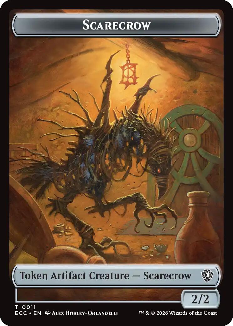 Scarecrow // Treasure Double-Sided Token [Lorwyn Eclipsed Tokens] | Exor Games Dartmouth
