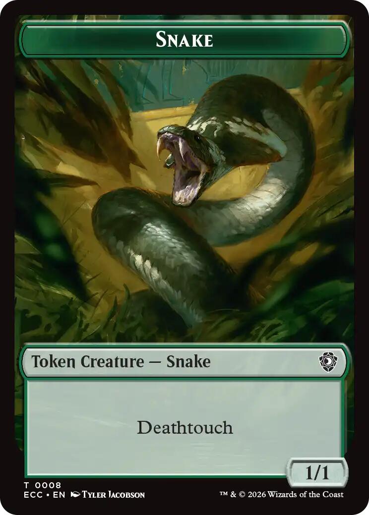Snake // Scarecrow Double-Sided Token [Lorwyn Eclipsed Tokens] | Exor Games Dartmouth