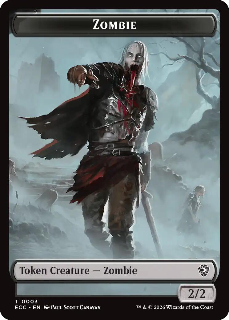 Zombie // Snake Double-Sided Token [Lorwyn Eclipsed Tokens] | Exor Games Dartmouth