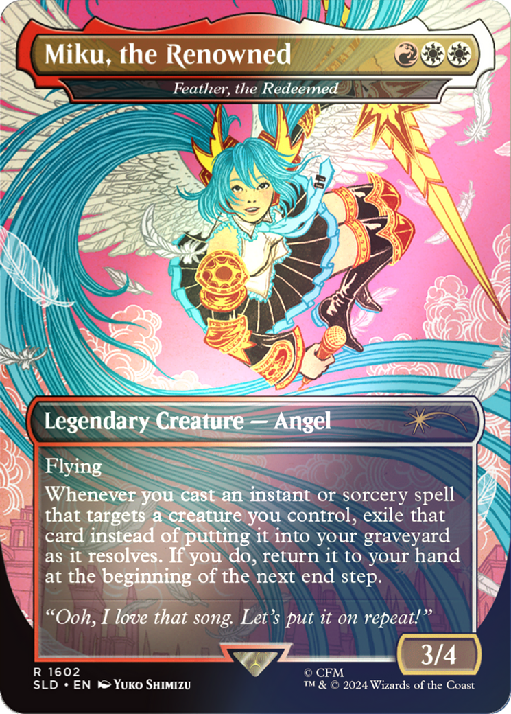 Miku, the Renowned - Feather, the Redeemed (Rainbow Foil) [Secret Lair Drop Series] | Exor Games Dartmouth