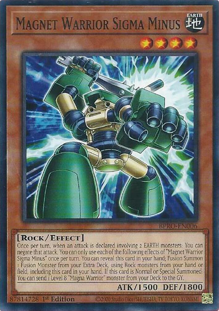 Magnet Warrior Sigma Minus [BPRO-EN006] Common | Exor Games Dartmouth