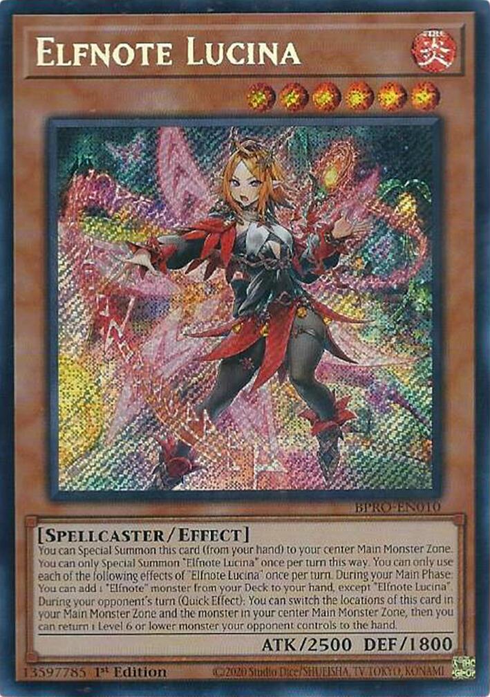 Elfnote Lucina [BPRO-EN010] Secret Rare | Exor Games Dartmouth