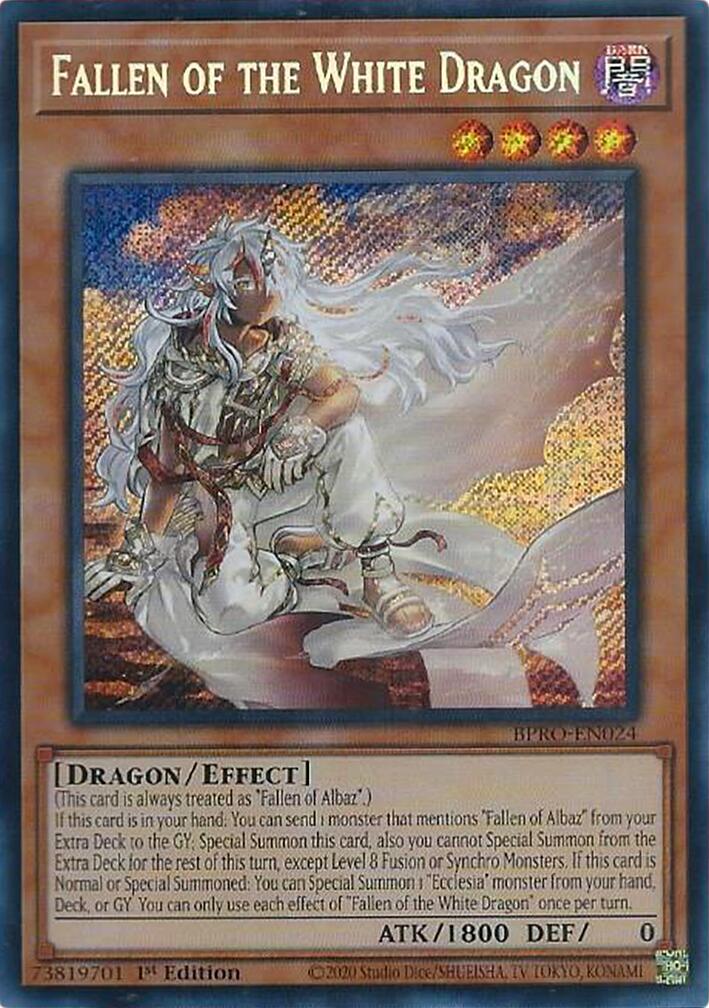 Fallen of the White Dragon [BPRO-EN024] Secret Rare | Exor Games Dartmouth