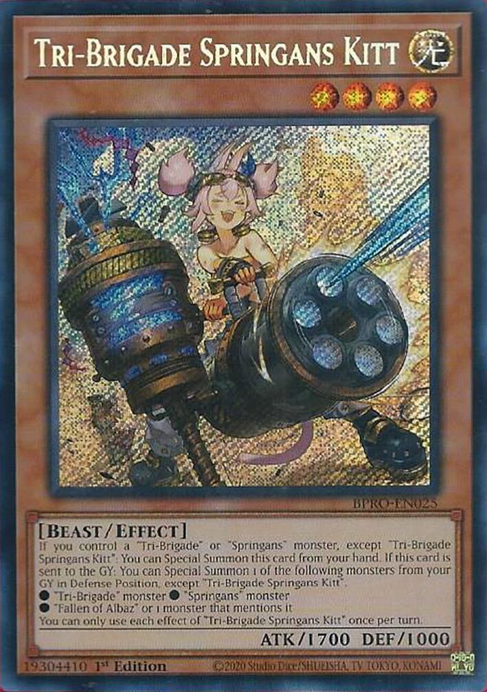 Tri-Brigade Springans Kitt [BPRO-EN025] Secret Rare | Exor Games Dartmouth
