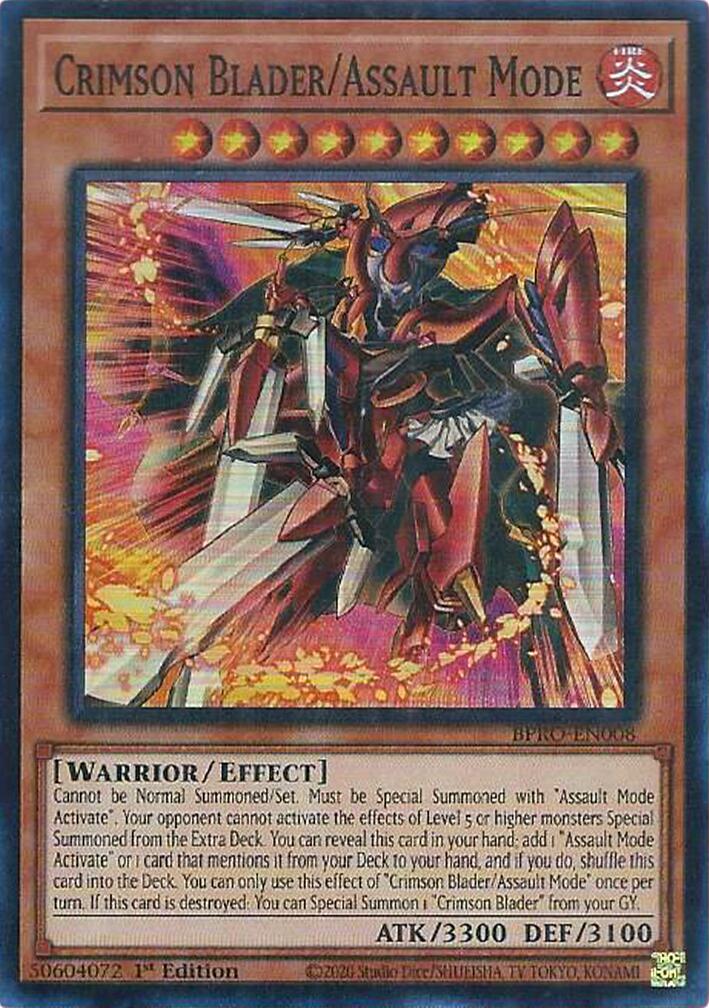 Crimson Blader/Assault Mode [BPRO-EN008] Super Rare | Exor Games Dartmouth