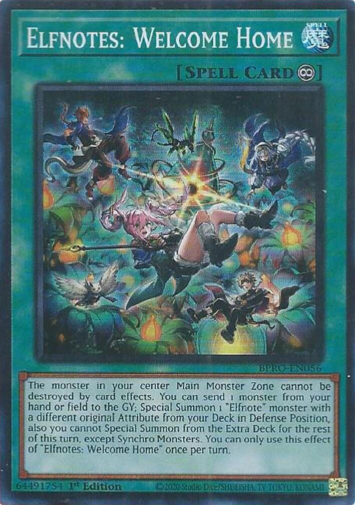 Elfnotes: Welcome Home [BPRO-EN056] Super Rare | Exor Games Dartmouth