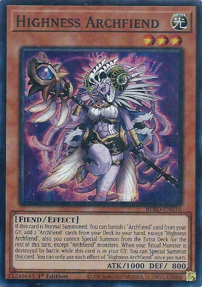 Highness Archfiend [BPRO-EN016] Super Rare | Exor Games Dartmouth