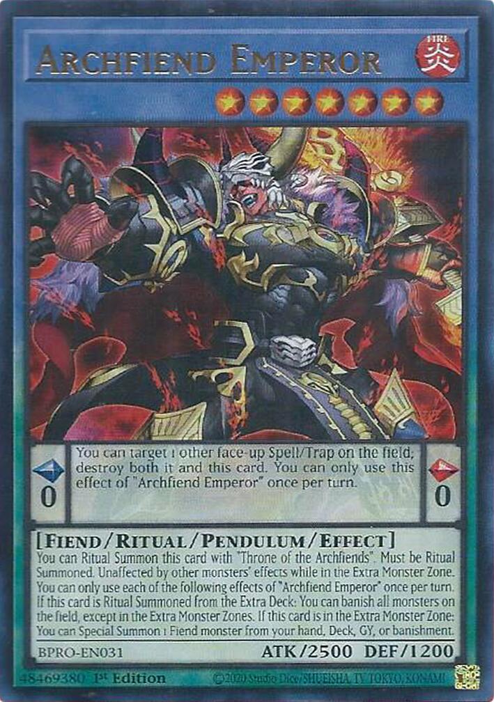 Archfiend Emperor [BPRO-EN031] Ultra Rare | Exor Games Dartmouth