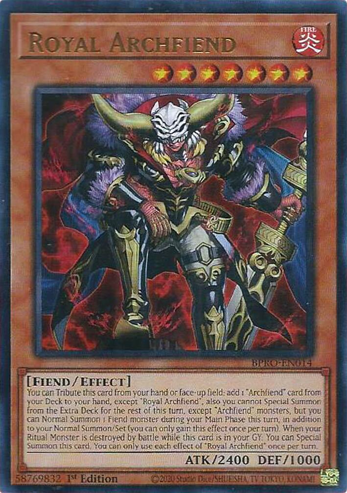 Royal Archfiend [BPRO-EN014] Ultra Rare | Exor Games Dartmouth