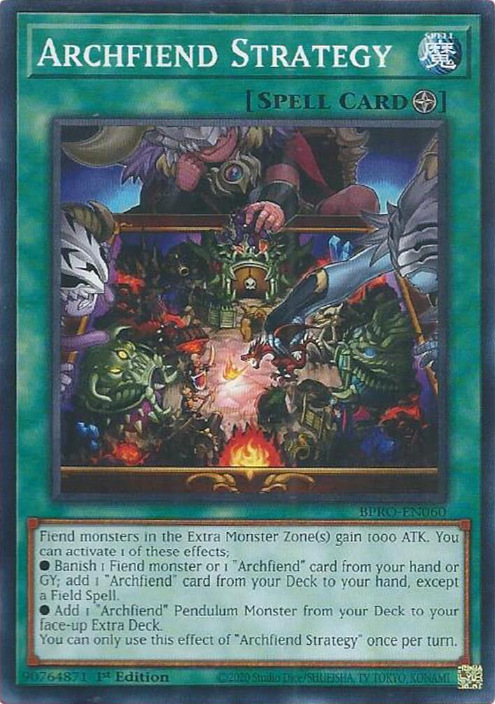 Archfiend Strategy [BPRO-EN060] Rare | Exor Games Dartmouth