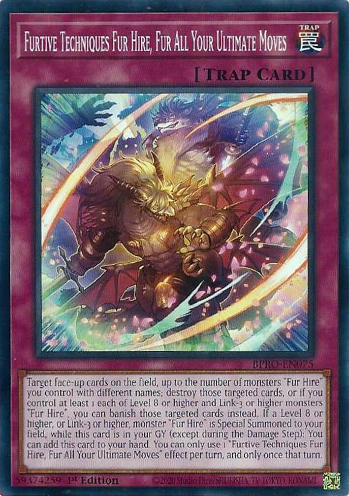 Furtive Techniques Fur Hire, Fur All Your Ultimate Moves [BPRO-EN075] Common | Exor Games Dartmouth