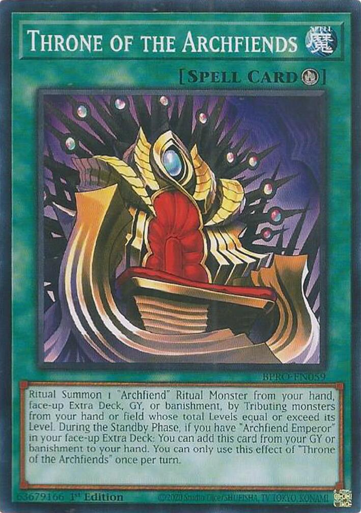 Throne of the Archfiends [BPRO-EN059] Common | Exor Games Dartmouth