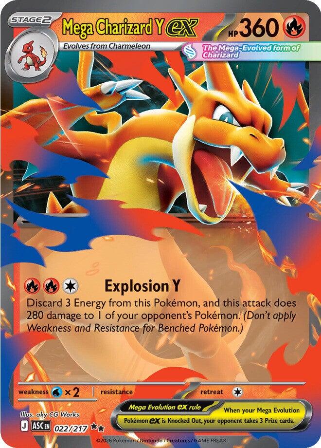 Mega Charizard Y ex (022/217) [Mega Evolution: Ascended Heroes] | Exor Games Dartmouth