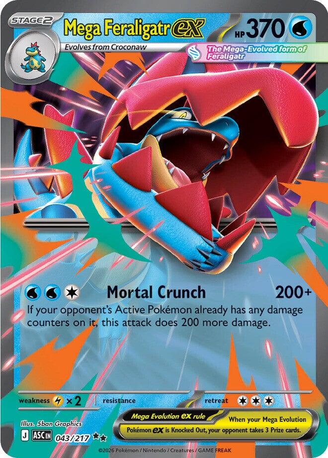 Mega Feraligatr ex (043/217) [Mega Evolution: Ascended Heroes] | Exor Games Dartmouth